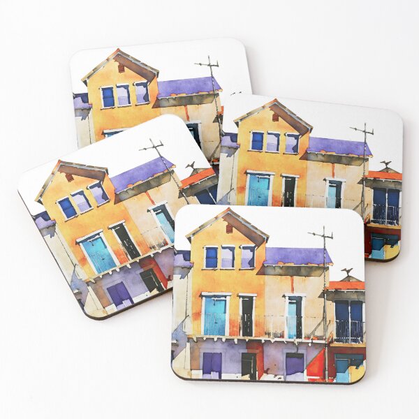 Item preview, Colorful Buildings Valparaiso Chile Watercolor designed and sold by Janine Aykens.