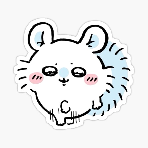 Item preview, Chiikawa Momonga Angry Cute Bear Sticker ちいかわ designed and sold by SocialAnxiety1.