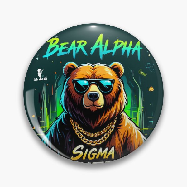 Item preview, Bear Alpha Neon Sigma Grizzly designed and sold by BrightNook.