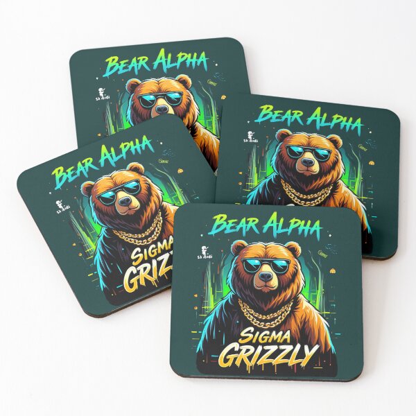 Item preview, Bear Alpha Neon Sigma Grizzly designed and sold by BrightNook.