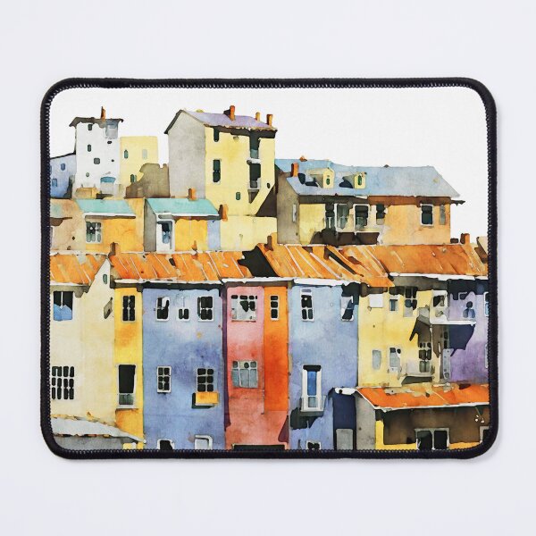 Item preview, Valparaiso Chile Colorful Buildings Watercolor designed and sold by Janine Aykens.