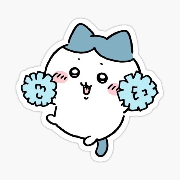 Item preview, Chiikawa Hachiware Cheerful Cute Cat Sticker ちいかわ designed and sold by SocialAnxiety1.