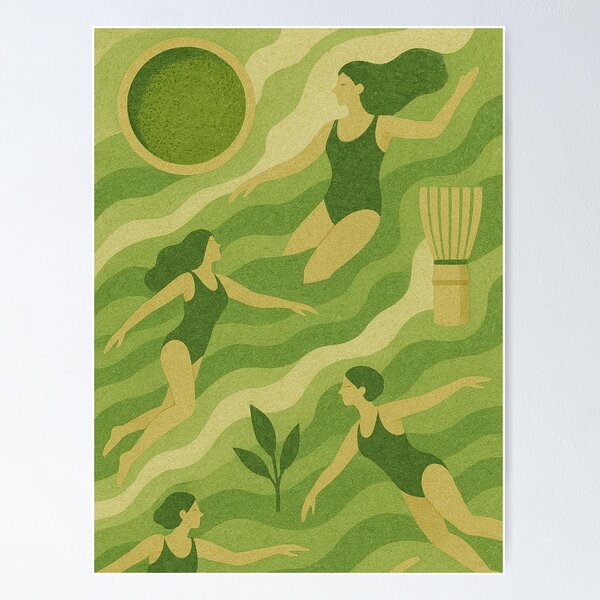 Item preview, Matcha - Matcha art woman kawaii painting designed and sold by PYXOO.