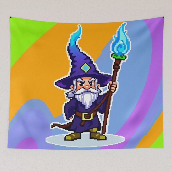 Item preview, Angry Pixel Mage – Retro 8-Bit Wizard Rage designed and sold by apoknight.