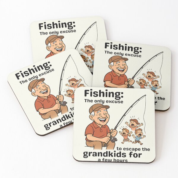 Item preview, Fishing Grandpa Funny Quote – Escape the Grandkids  designed and sold by digitalscrabble.