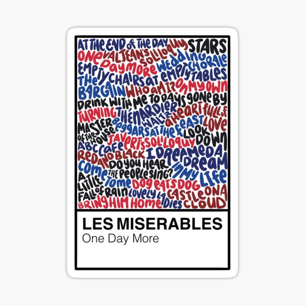 Artikel-Vorschau von Les Misérables | Farbmuster | Broadway | Aufkleber | Drucken, designt und verkauft von hannacrowley.