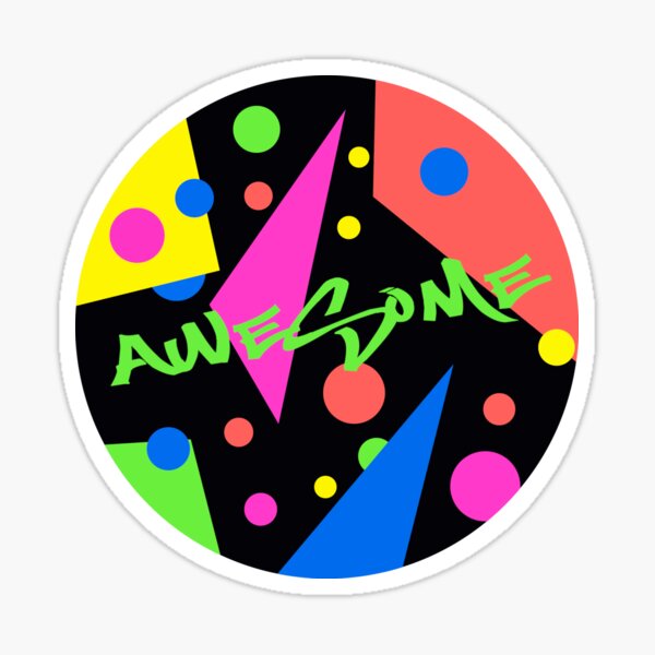AWESOME 80s Neon Radness Sticker