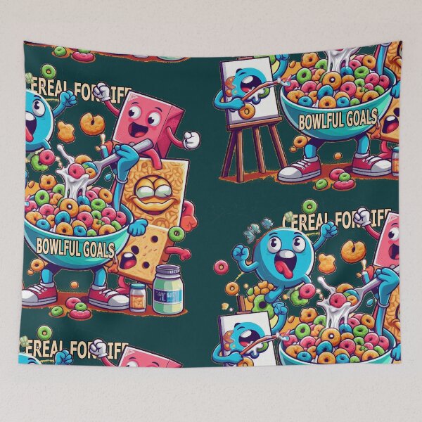 Item preview, Cereal Lover Vibes funny vector illustration designed and sold by Mudikeys.