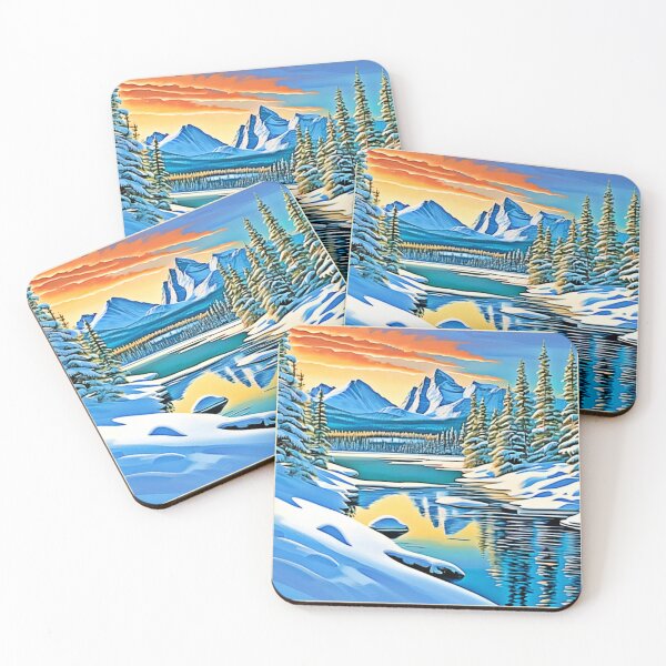 Item preview, Snowy Mountain Reflection designed and sold by Health And Fitness Posts e-Store.