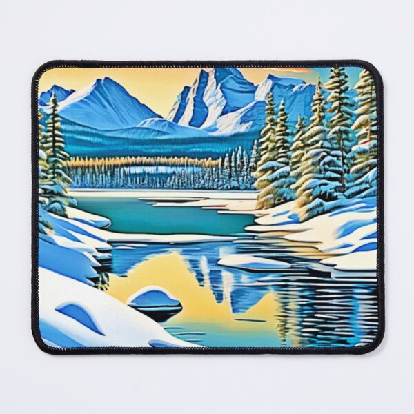 Item preview, Snowy Mountain Reflection designed and sold by Health And Fitness Posts e-Store.