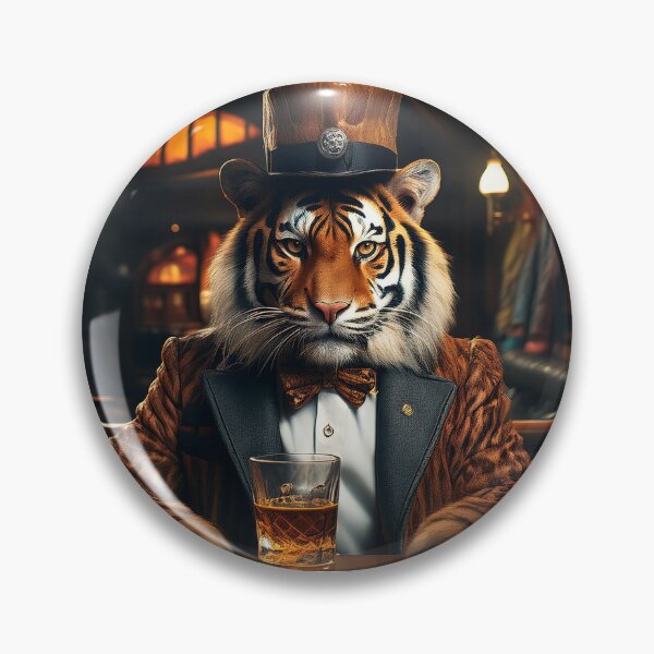Item preview, Serious Tiger drinking in a bar in Edinburgh designed and sold by Gmacamera Creations.
