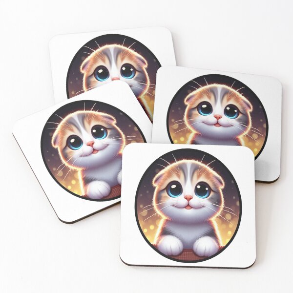 Item preview, The Smiling Kitten – Cute Circle Critters Series designed and sold by MiracleDesignsTR.