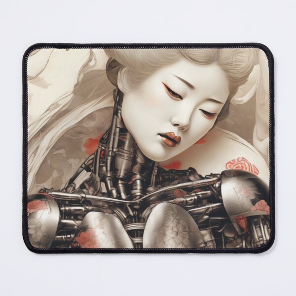 Item preview, Robot Love Retro 1970s Imitation Japanese Erotic Art | #235 designed and sold by NickWhittleArt.
