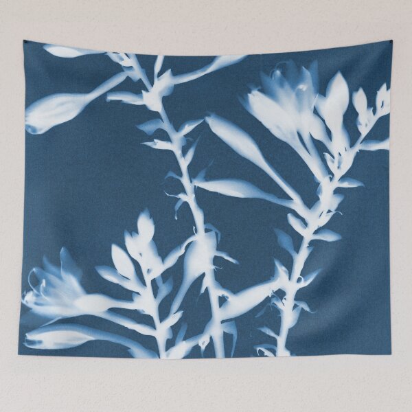 Item preview, Hosta Cyanotype Blue and White Botanical designed and sold by Janine Aykens.