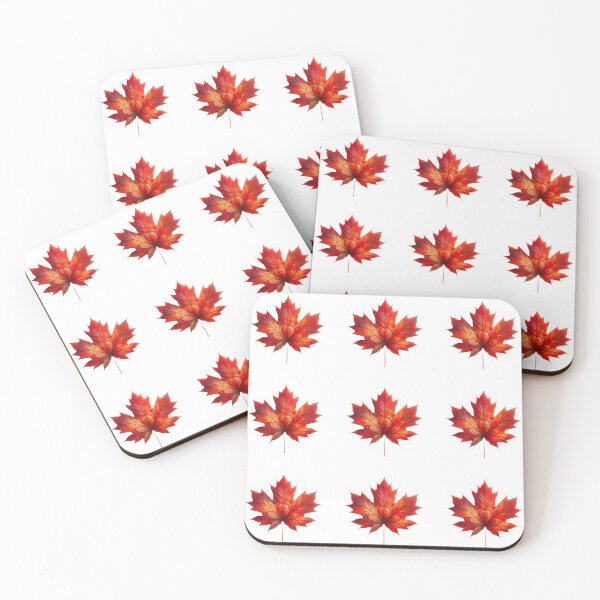 Item preview, Red Maple Leaf, Small Pattern, White / No Background designed and sold by Gaborai.