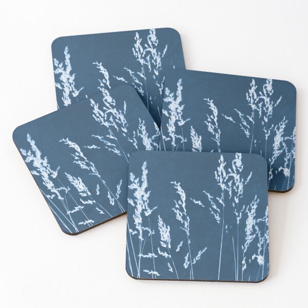 Item preview, Wild Grasses Cyanotype Blue and White Botanical designed and sold by Janine Aykens.