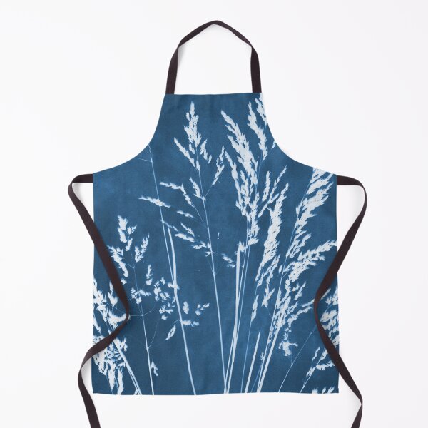 Item preview, Wild Grasses Blue and White Botanical Cyanotype  designed and sold by Janine Aykens.
