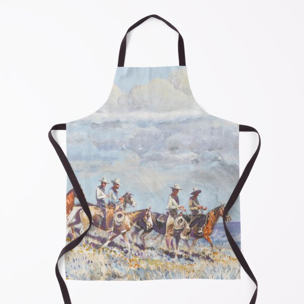 Item preview, Cowboys On The Hill - Vintage American Western Print designed and sold by VintageSpaceArt.