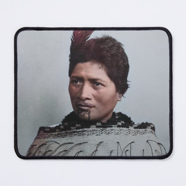 Item preview, Maori Woman with tā moko designed and sold by 19th Century in Color.