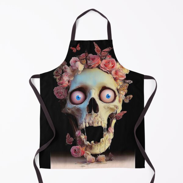 Item preview, Skull with roses and butterflies designed and sold by StewRat.