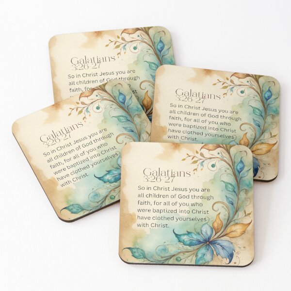 Item preview, Galatians 3:26-27 Christian Bible Verse Typography designed and sold by Our Bible Journey.
