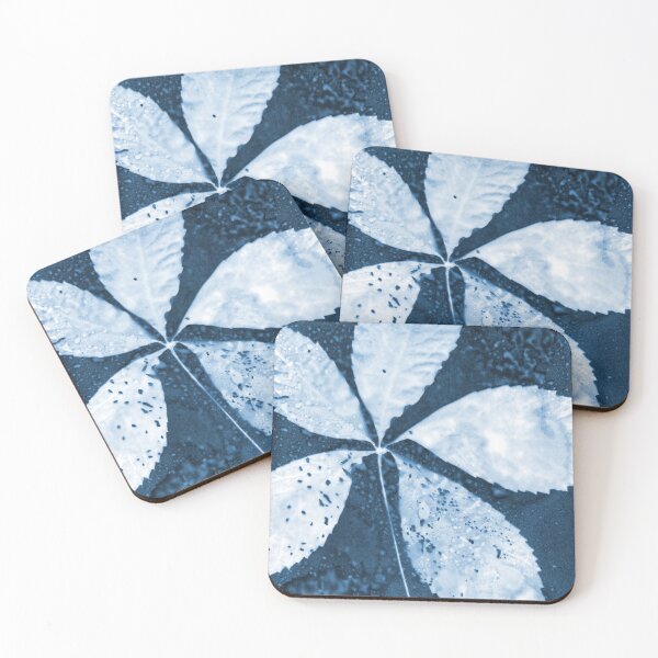 Item preview, Leaf Spray Blue and White Botanical Cyanotype designed and sold by Janine Aykens.