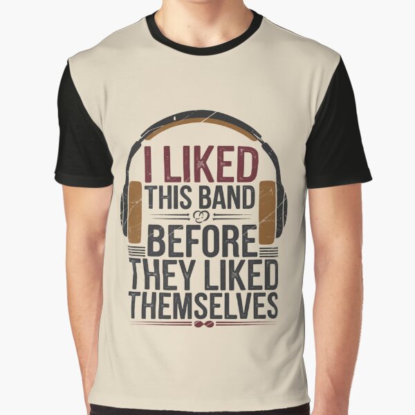 Item preview, I Liked This Band Before They Liked Themselves – I Quote with Headphones designed and sold by Reverie & Roses.
