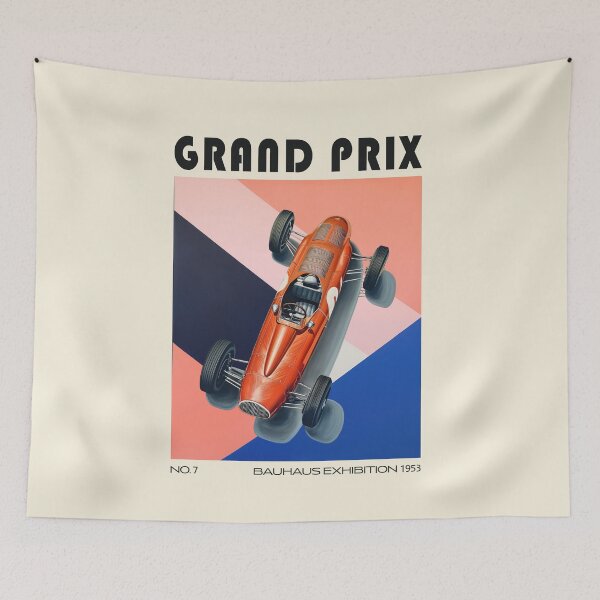 Item preview, Grand Prix Car Racing Bauhaus Mid Century designed and sold by MidCenturyStore.