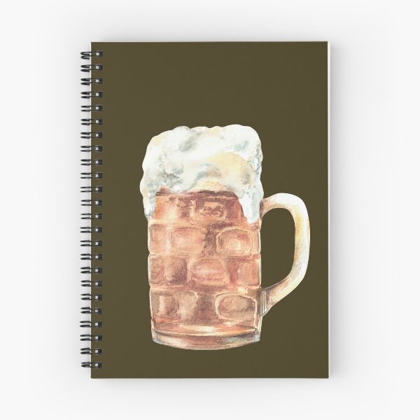 Item preview, Mug of beer with foam. Masses of foamy beer at the Oktoberfest Bavarian festival watercolor  designed and sold by BartolArt.