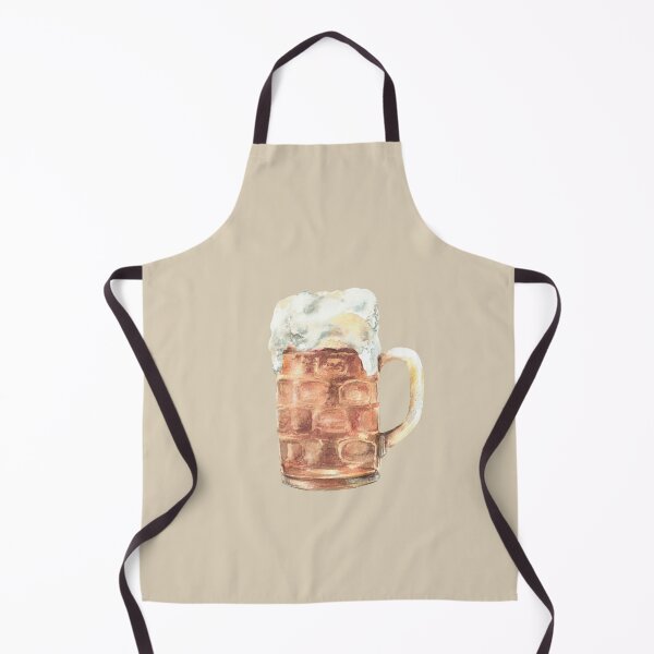 Item preview, Mug of beer with foam. Masses of foamy beer at the Oktoberfest Bavarian festival watercolor  designed and sold by BartolArt.