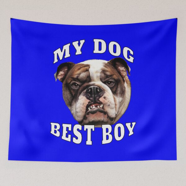 Item preview, Bulldog Dog Owner My Dog Best Boy Watercolor Art Design designed and sold by fantasticdesign.