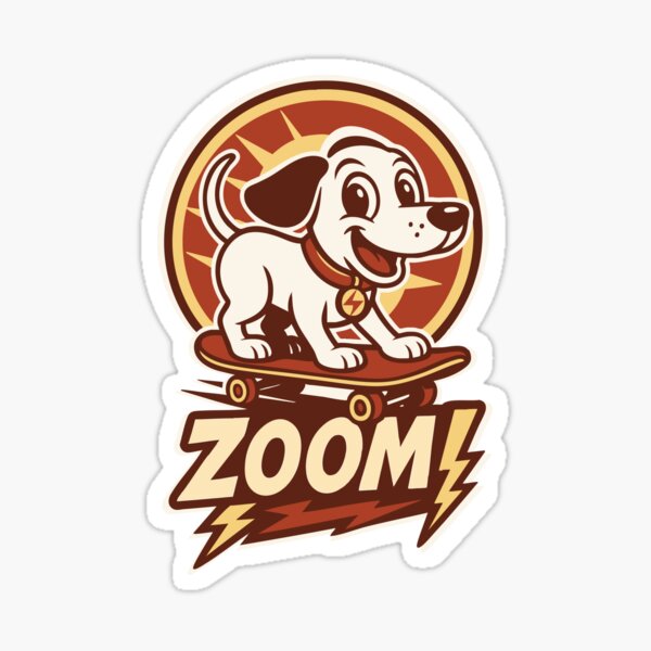 Item preview, Dog on a Skateboard Goes Zoom! designed and sold by AntiqueImages.
