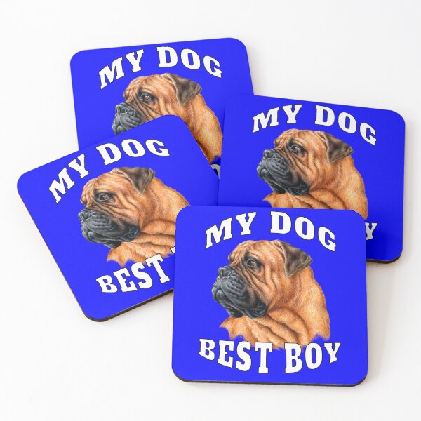 Artikelvorschau, Bullmastiff-Hundebesitzer Mein Hund Bester Junge Kunstdesign entworfen und verkauft von fantasticdesign.