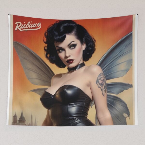 Item preview, Goth Pin Up Fairy designed and sold by MissSaylor.