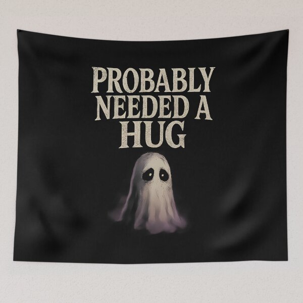 Item preview, Probably Needed a Hug - Sad Ghost - Funny Halloween Design designed and sold by SRZT.