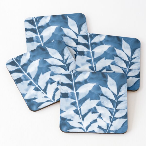 Item preview, Leafy Branches Blue and White Botanical Cyanotype designed and sold by Janine Aykens.