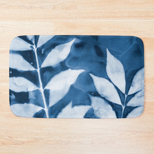 Item preview, Leafy Branches Blue and White Botanical Cyanotype designed and sold by Janine Aykens.
