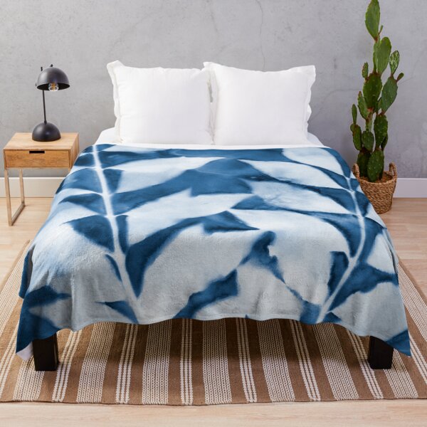 Item preview, Leafy Branches Blue and White Botanical Cyanotype designed and sold by Janine Aykens.