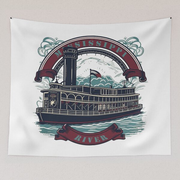 Item preview, Steamboat Mississippi River paddle steamer Mark  riverboat designed and sold by JanChryzostom.