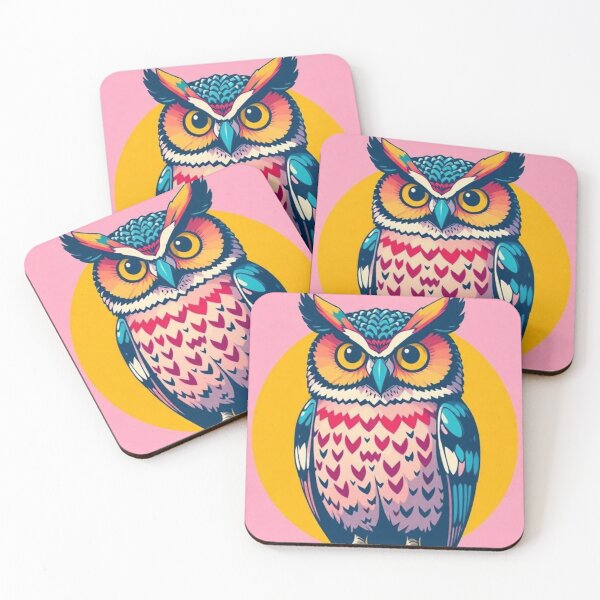 Item preview, colorful cute owl designed and sold by Dogandesighn.