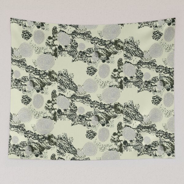 Item preview, Organic Ink Swirl Pattern – Abstract Neutral Art with Textured Layers designed and sold by DOTandDASHinldn.