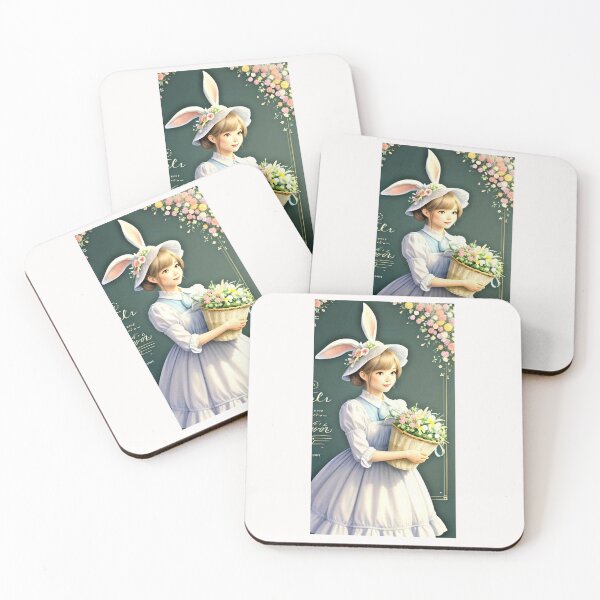 Item preview, Retro Bunny Easter Floral - Spring Art designed and sold by Earth Nature Creations.