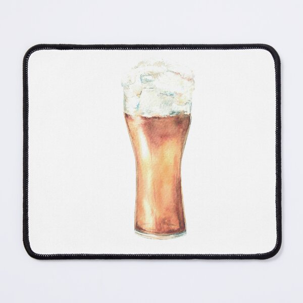 Item preview, Beer glass with light beer and foam. Golden drink, Oktoberfest beverage Watercolor illustration designed and sold by BartolArt.