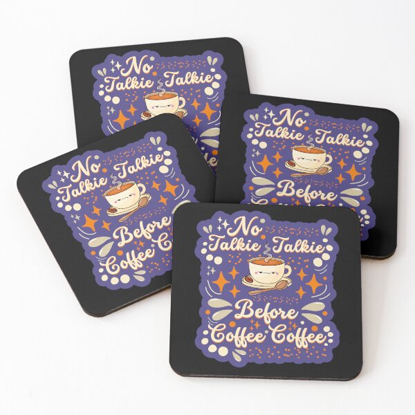 Item preview, No Talkie Talkie Before Coffee Coffee designed and sold by Renata Illustrata.