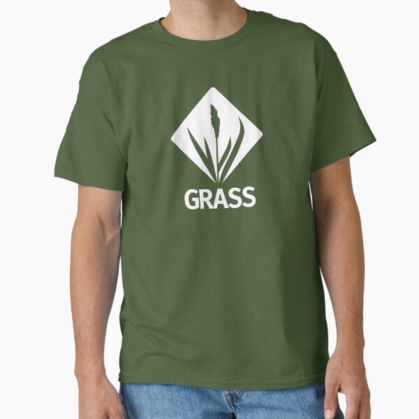 Vista previa del artículo con la obra «Logotipo blanco de GRASS», diseñado y vendido por GRASS Project.