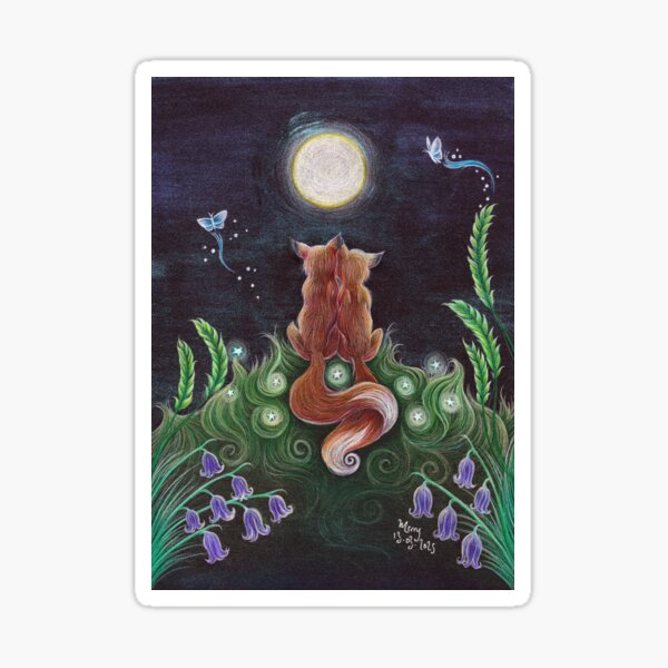Flower Moon Sticker