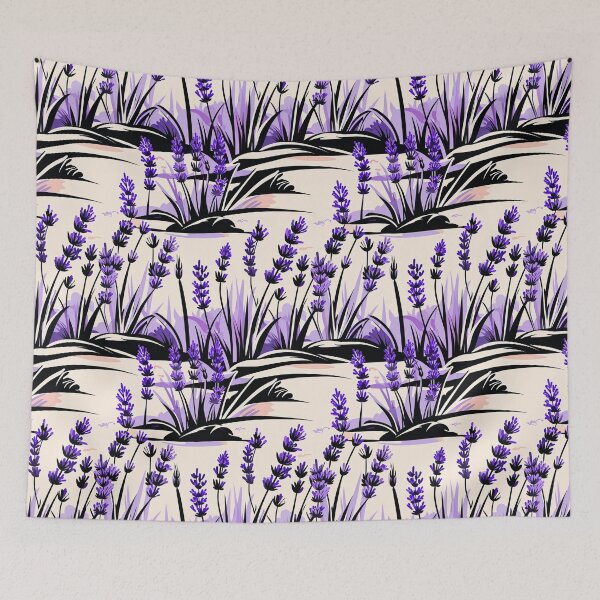 Item preview, Ethereal Wild Lavender Fields Pattern designed and sold by Canvas-Whispers.