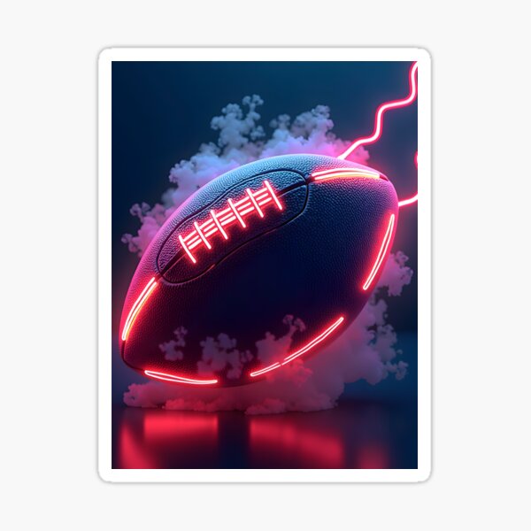 American Football Neon Art Sticker