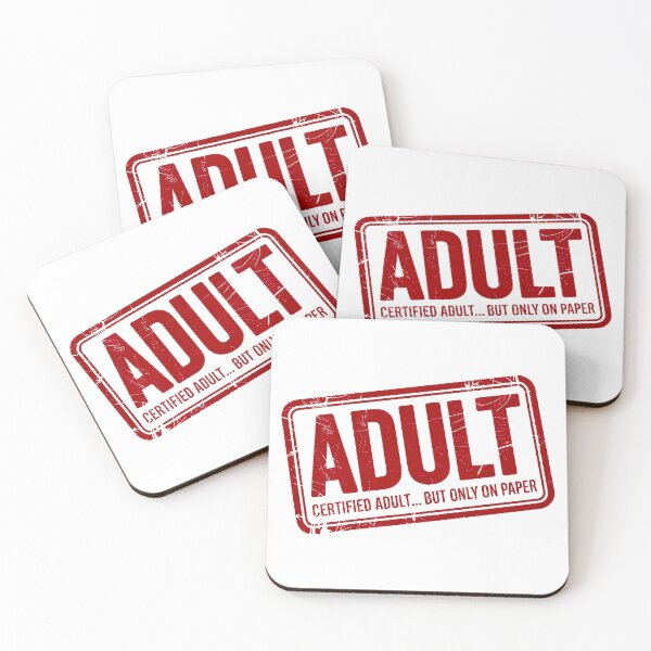 Item preview, Certified Adult Only On Paper Funny Adulthood Stamp designed and sold by Amanda's Factory.