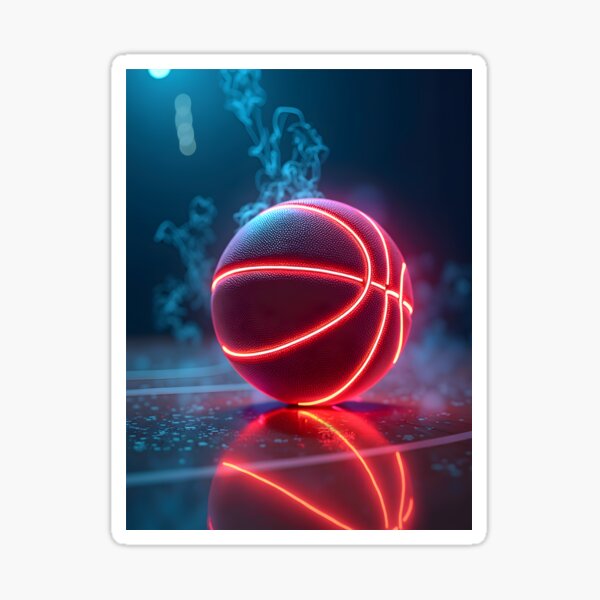 Basketball Neon Art Sticker